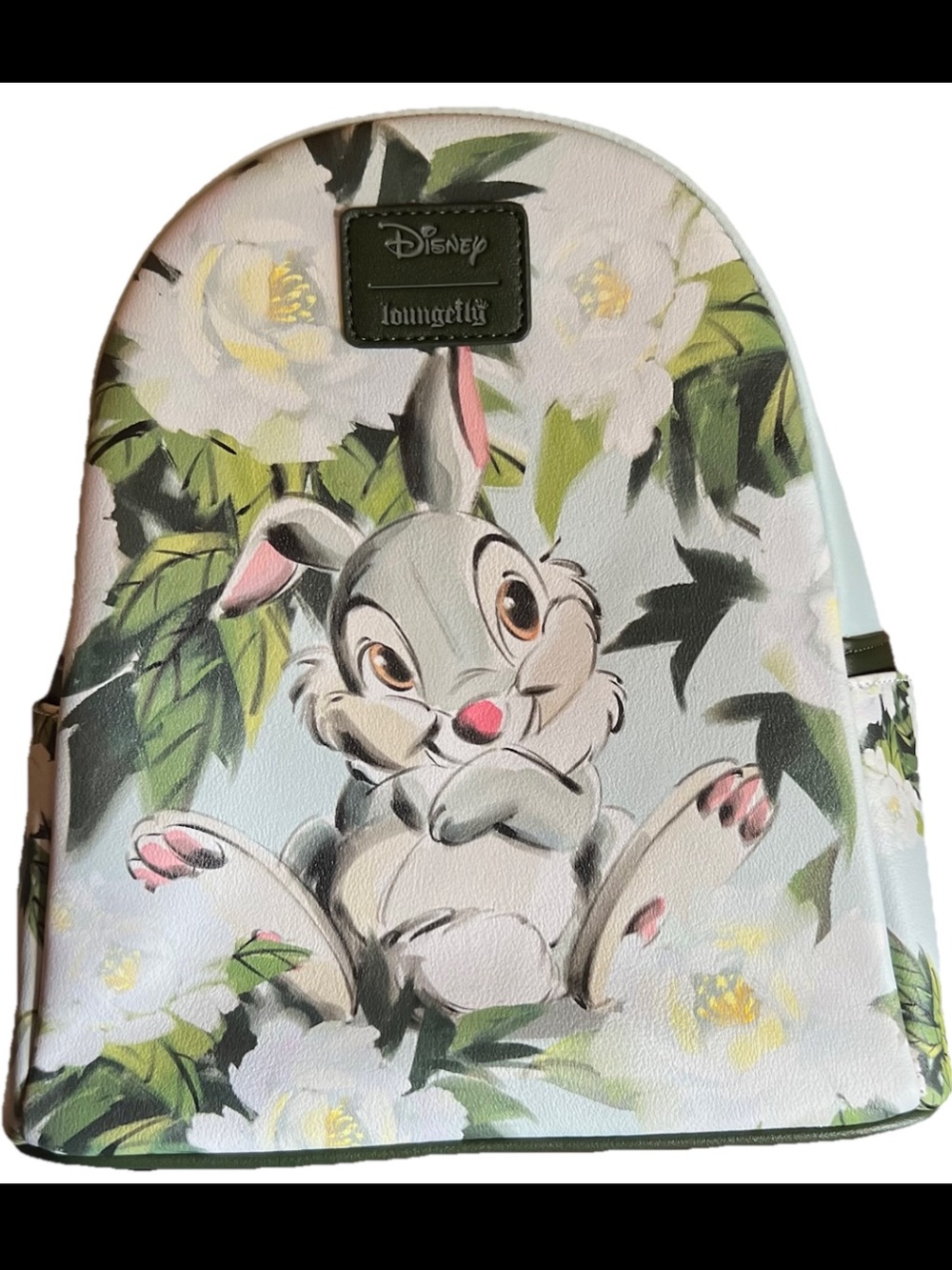 Loungefly Disney’s Bambi Thumper Floral Mini Backpack - Green, Pink, White